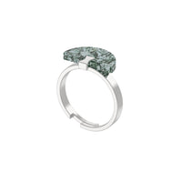 Folding Fan Moss Agate Jewelry Series — FF10S83 Ring — image 1
