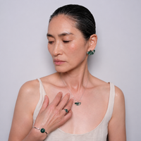 Folding Fan Moss Agate Jewelry Series — FF10S83 Ring — image 11