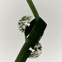 Folding Fan Moss Agate Jewelry Series — FF11S81 Earrings — image 4