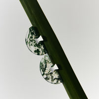 Folding Fan Moss Agate Jewelry Series — FF11S81 Earrings — image 5