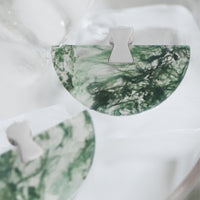 Folding Fan Moss Agate Jewelry Series — FF11S81 Earrings — image 7