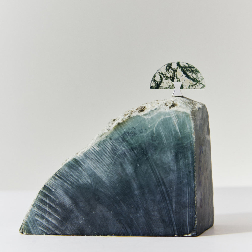 Folding Fan Moss Agate Jewelry Series — FF11S81 Earrings — image 8