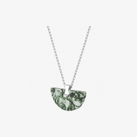 Folding Fan Moss Agate Jewelry Series — FF11S82 Necklace — image 1