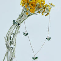 Folding Fan Moss Agate Jewelry Series — FF41F82 Mini Necklace — image 4