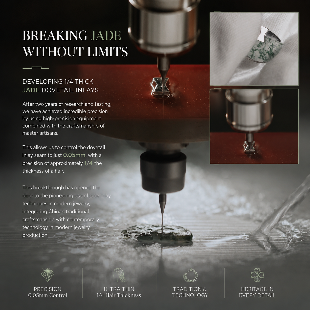 Folding Fan Moss Agate Jewelry Series — FF41F82 Mini Necklace — image 12