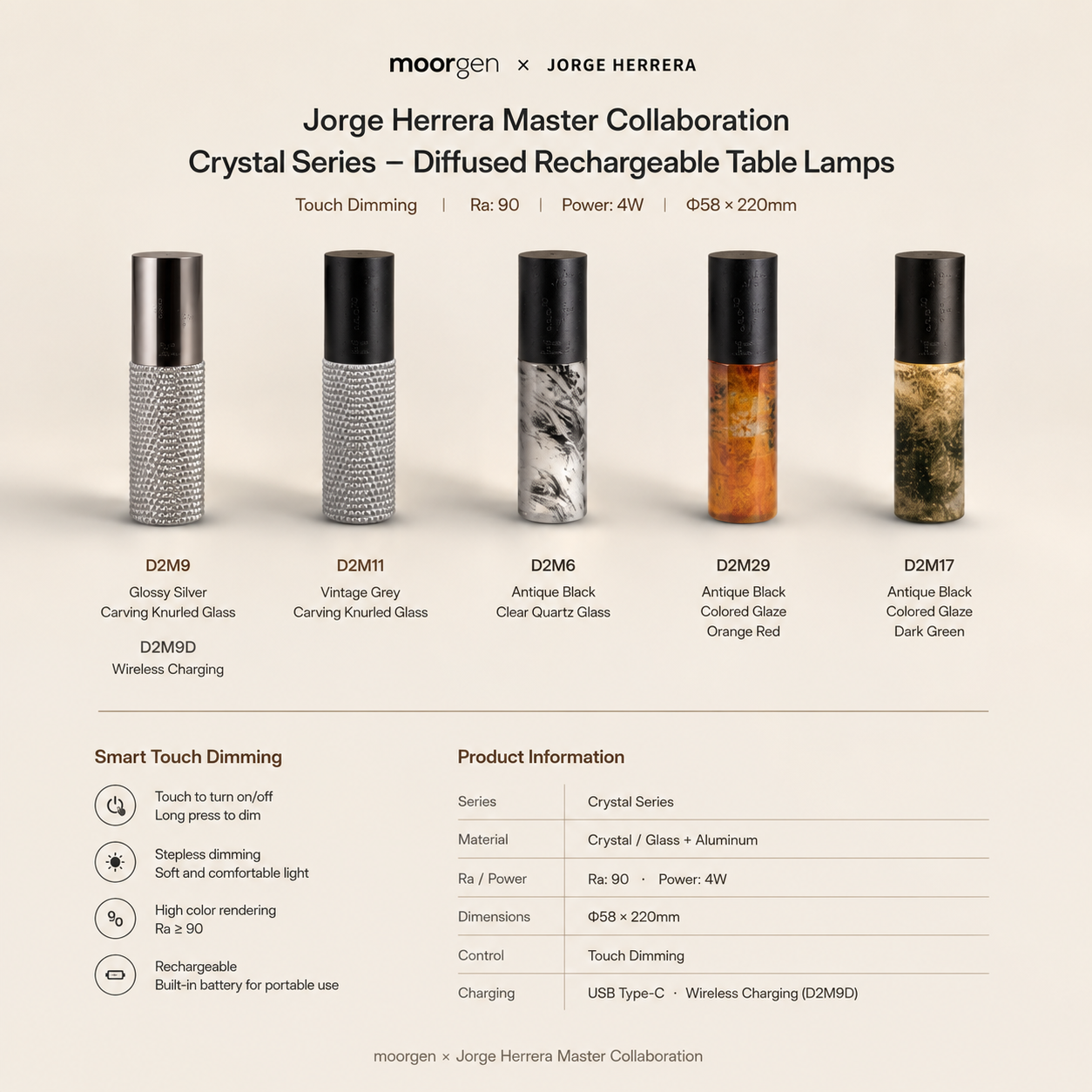 Crystal Series Touch-Dimming Table Lamp — product view 6