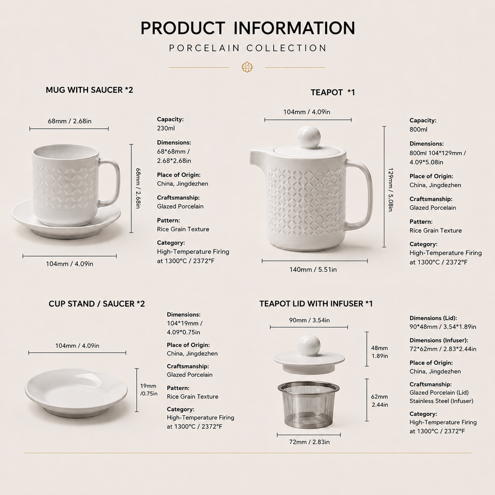 Copper-Coin Pattern Tea & Coffee Set — RYKT011 Default Title — image 8
