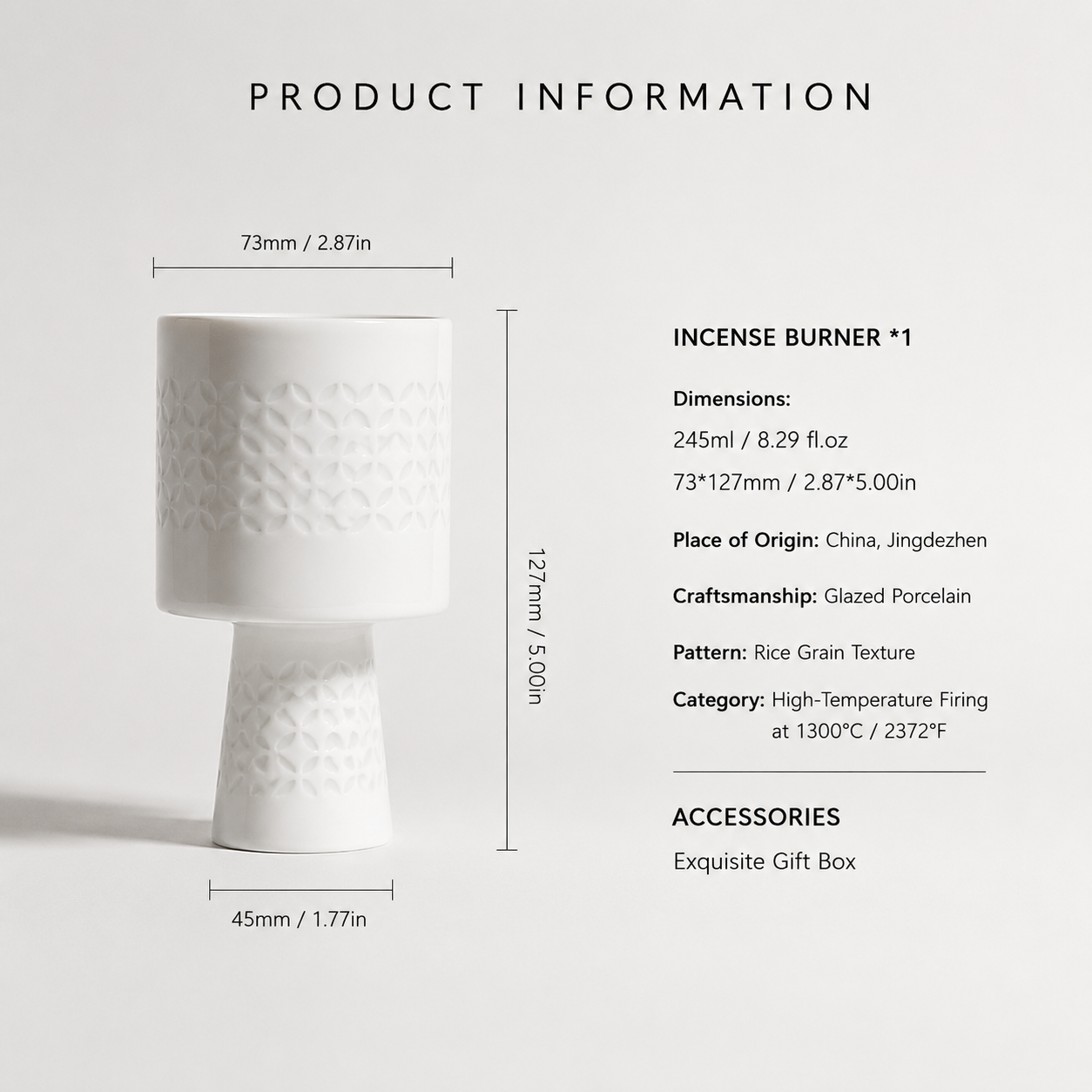 Yaoguang Pedestal Incense Burner — RYKF0003 Default Title — image 6